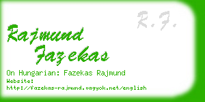 rajmund fazekas business card